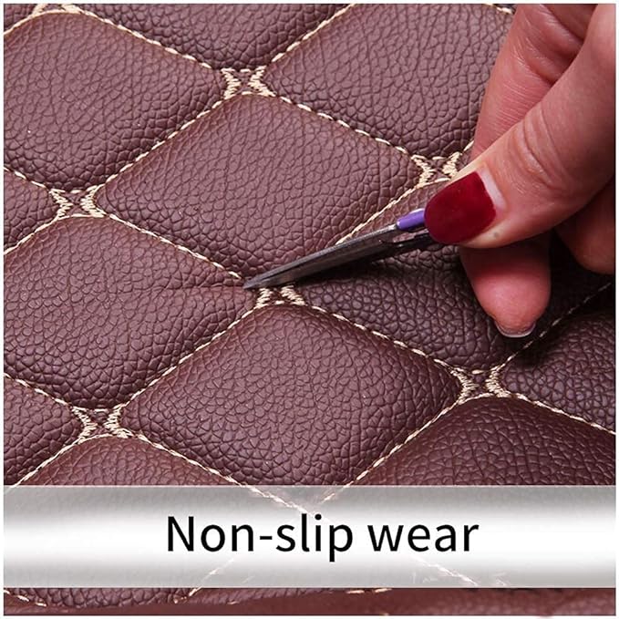 Custom Fit Car Floor Mats - Full Coverage Automotive Leather Floor Liners for Most Vehicles by MingyunSM (Blue)
