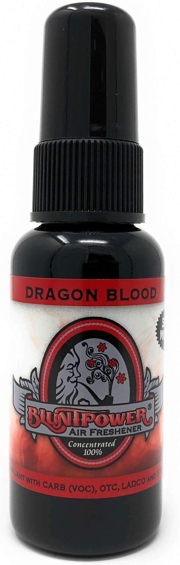 BluntPower (Dragon Blood, 1 Pack) Concentrated Air Freshener Spray - Oil-Based Room Diffuser Spray - Long-Lasting Bathroom Scent, Car Freshener & Odor Eliminator
