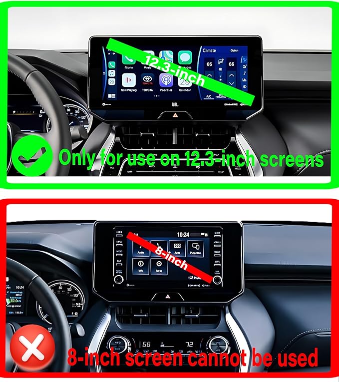 Car Phone Holder for Toyota Venza 2021-2024 Accessories Apply to 12.3 Inch Touch Screen 15W Fast Wireless Charger Screen Fixed Clip Cell Phone Mount Hands-Free 360 Degree Rotation