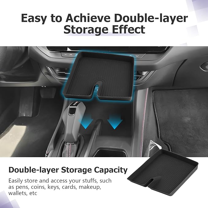 LUWU 2026 Charger Center Console Anti-Slip Mat Compatible with 2024 2025 2026 Charger Daytona R/T Scat Pack Accessories Silicone Protective Pad Liner Premium Protective Pad Phone Charger Liner Mat