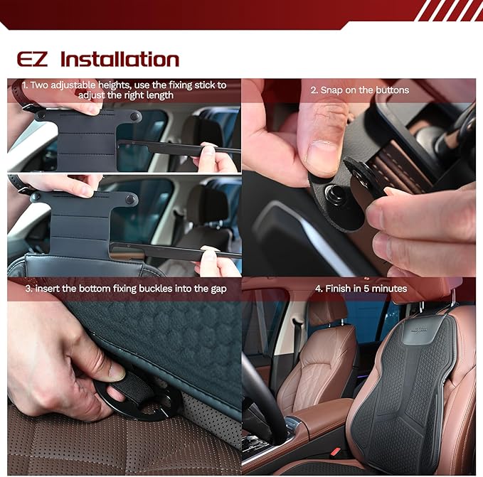 Lumbar Support Pillow for Car Improve Lower Back Pain Relief & Sitting Posture Back Support,Gel Lumbar Seat Cushion for Car,Gel Car Seat Back Support Ergonomic Lumbar Comfort for Long Sitting,Black