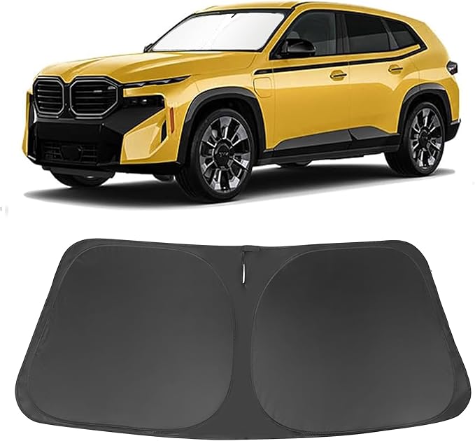 Windshield Sun Shade Custom Fit for 2025 2026 BMW X3 Accessories Foldable Sunshade Sun Blocker Protect Car from Sun Rays & Heat Damage Keep Car Cooler