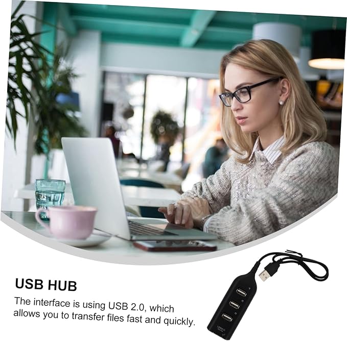 Angoily 1Pc USB Hub Port USB Splitter Portable USB Expander for Laptop High Speed Data Transfer Compatible with Keyboard Mouse Tv USB Hub for Extra Ports