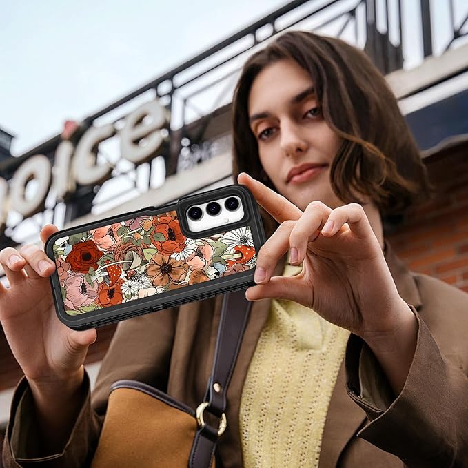 for Samsung Galaxy A15 5G Phone Case - Compatible with MagSafe Women Cute Girls Magnetic Protective Cover Girly Kawaii Mushroom Design Heavy Duty Shockproof for Samsung A15 5G Case 6.5"