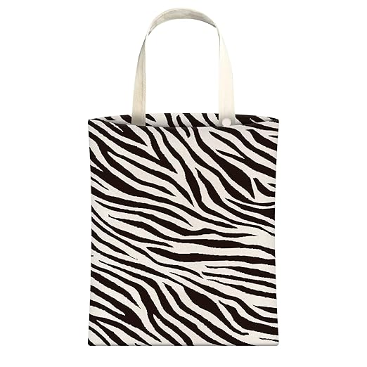 Cute Car Trash Can, Hanging Canvas Car Back Seat Organizer and Storage Bag, Funny Car Trash Bag For Travelling, Outdoor Cute Black White Zebra