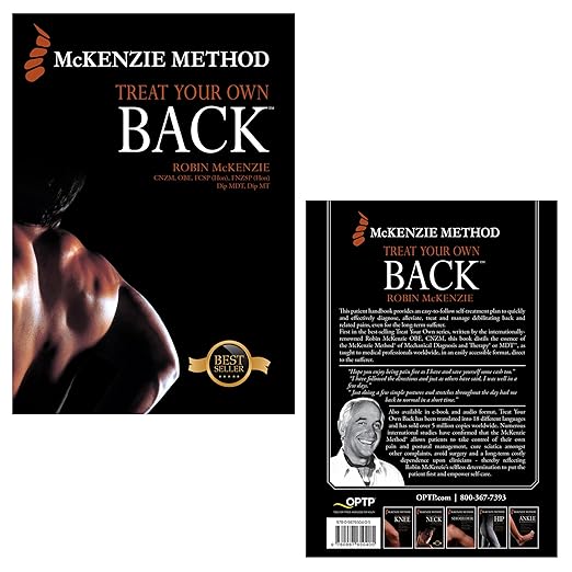 OPTP Back Pain Package: Includes Original McKenzie SuperRoll - USA-Made Low Back Lumbar Pillow for Office Chairs and Car Seats, and Treat Your Own Back, 9th Edition, By Robin McKenzie.