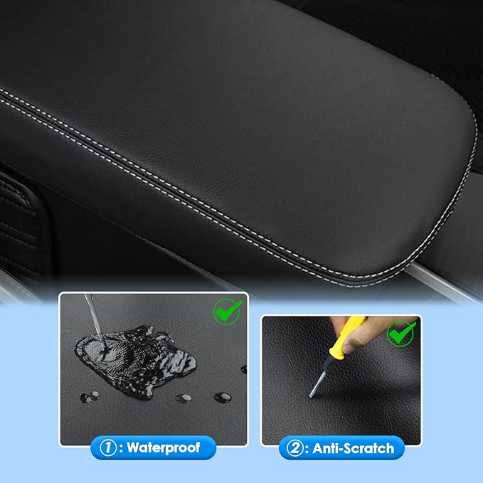 Center Console Cover for BMW X3 (2018-2024)/for BMW X4 (2019-2025), for BMW X3 X4 (sDrive30i/xDrive30i/M40i/M), Waterproof&Comfy Leather Armrest Cover 2021 2022 2023 2024 X3 X4 Accessories
