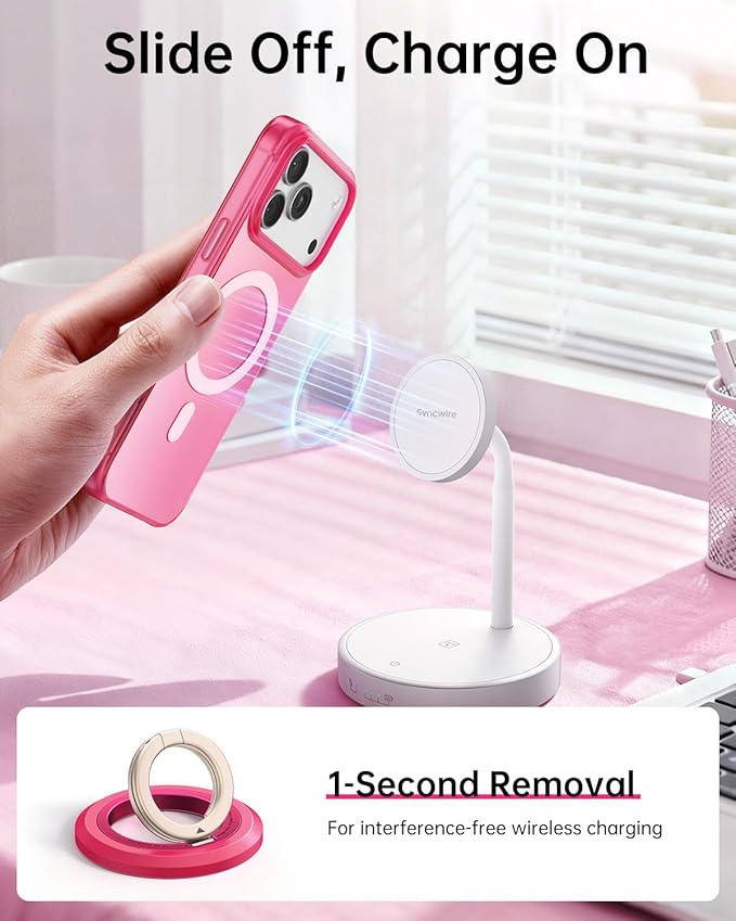 SYNCWIRE for MagSafe Phone Grip, Valentine's Galentine's Day Birthday Gifts for Her Women Mom Girlfriend Best Friends Sister Wife Teen Girl Magnetic Phone Ring Holder Kickstand
