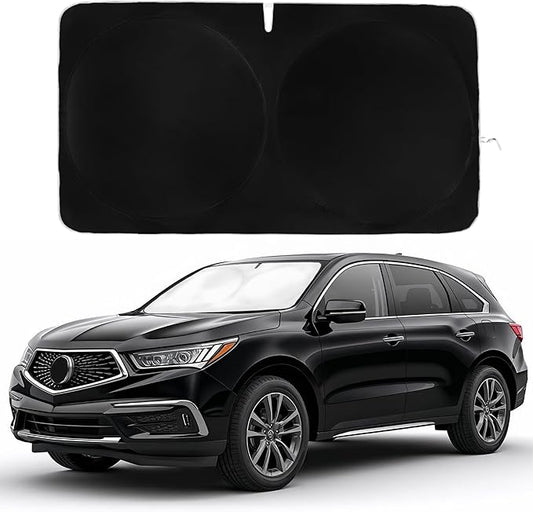 Windshield Sun Shade -Certified 99.87% UVB & 99.02% UVA Car Sun Shade. Award Winning Sunshade - Patented Technology | Compatible for Acura MDX (2021-2026) | Car Shades by Kinder Fluff