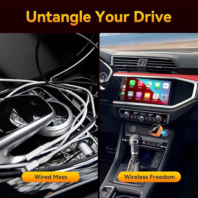 Wireless CarPlay Adapter for Apple Only, 2026 Upgrade Mini Aluminium CarPlay Adapter Converts Wired to Wireless CarPlay for iPhone, Plug & Play, Auto Connect Fast and Stable, with USB-C