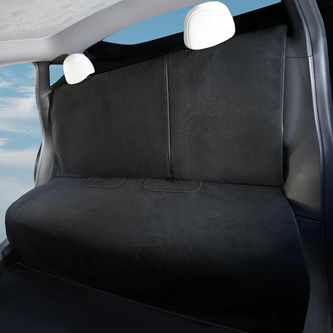 Upgraded for Tesla Model Y Juniper Rear Seat Cover Towel,Waterproof Seat Protector Seatcovers Pet and Chlid Liner Sweetproof,Non-Slip Seat Mats for Tesla Accessories 2026