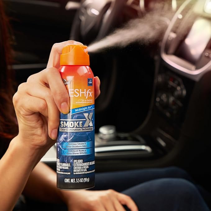 Armor All Fresh FX Smoke X Car Odor Eliminator Spray Variety Pack , Car Air Fresheners, Set of 2, Midnight Air and Citrus Breeze Scents, 3.5 Oz Each
