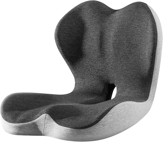 Ultimate L-Shaped Truck Driver Seat Cushion - Ergonomic Memory Foam Back & Tailbone Support - Breathable Cool-Mesh Pressure Relief Pad for Office Chairs, Semi-Trucks, & Long-Haul Driving