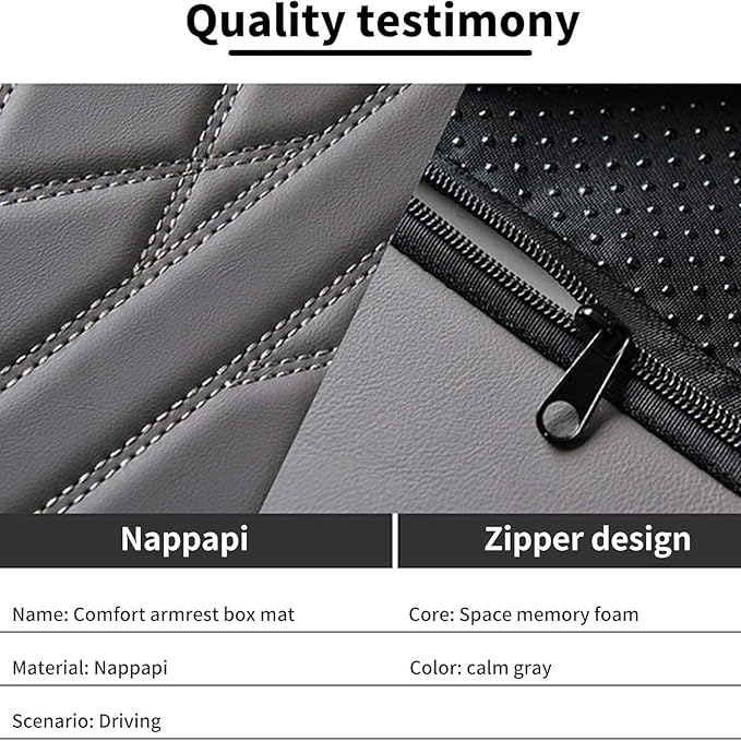Car Armrest Cushion for Nissan Murano III (Z52) 2015-2017 2018 2020 2021 2022 2023, Car Armrest Pad Soft Leather Car Center Console Cover Car Interior Accessories,B-Brown