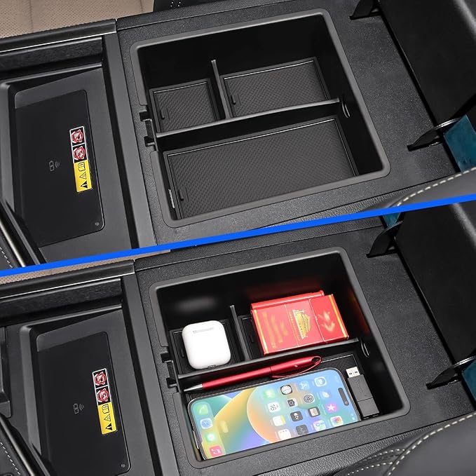 smabee Center Console Organizer Tray Compatible with 2024 2025 2026 Lexus GX 550 GX550 Accessories Armrest Storage Box ABS Insert Storage Tray Interior (Not Fit Cool Box)