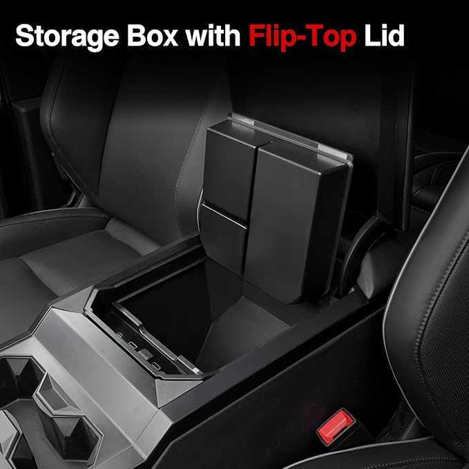 Center Console Organizer Tray Compatible with Tesla Cybertruck 2025 2026 2024,Armrest Storage Tray with USB Expansion Docks for Cybertruck Accessories