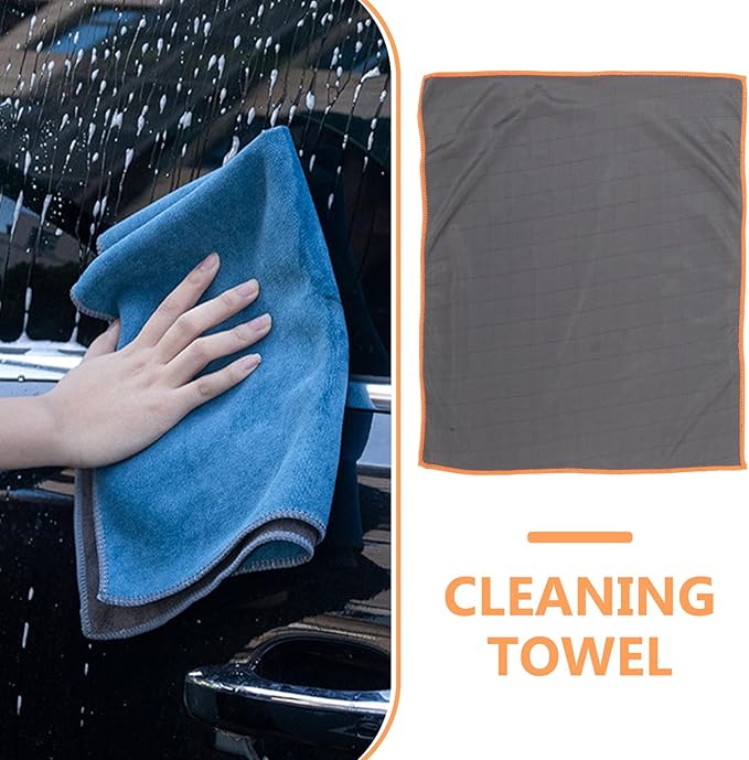 ULTECHNOVO Car Microfiber Towel Orange, Multifunctional Cleaning Cloth for Car Glass and Interior, Highly Absorbent, Streak-Free Wiping, Sturdy Automotive Cleaning Supplies