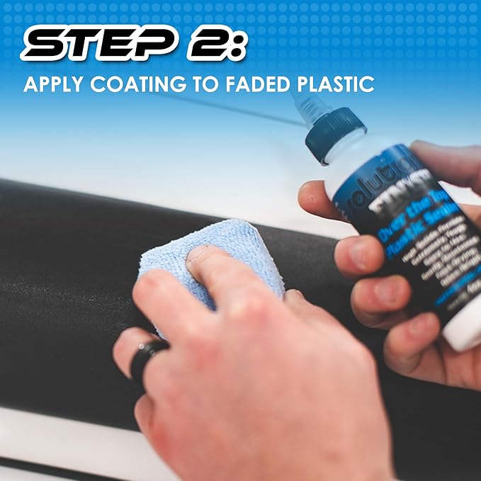 Solution Finish - Over The Top Plastic Sealer - Use for Car and Truck Detailing, Long Term Protectant for Plastic Trim, UV Resistant (4oz)