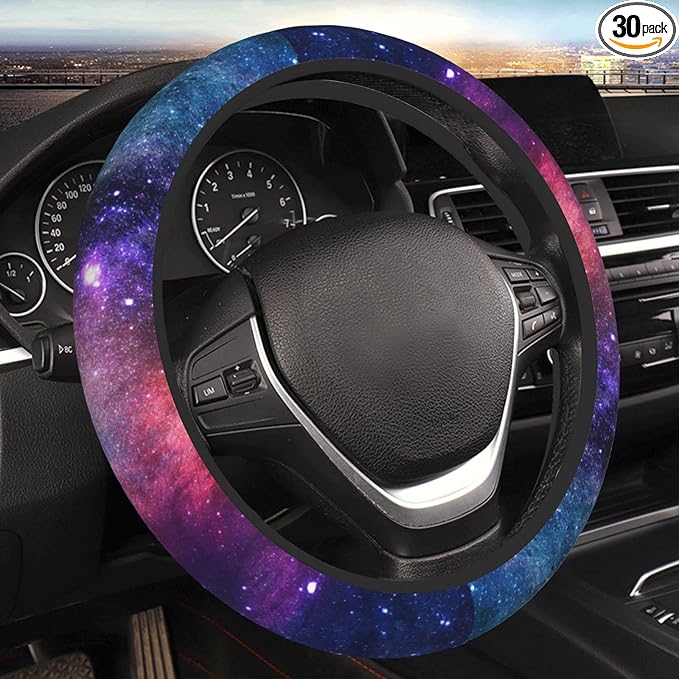 Space Galaxy Auto Car Steering Wheel Cover Universal 15 Inch Neoprene Interior Decor Protection Accessories