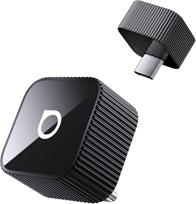 OTTOCAST Mini Slim, 2026 Upgrade 2in1 Wireless CarPlay & Android Auto Adapter, Plug & Play, WLAN Dual-Band 2.4G+5G, Auto Reconnect, Compatible with After 2016 Cars with Wired CarPlay/AA (USB Type-C)