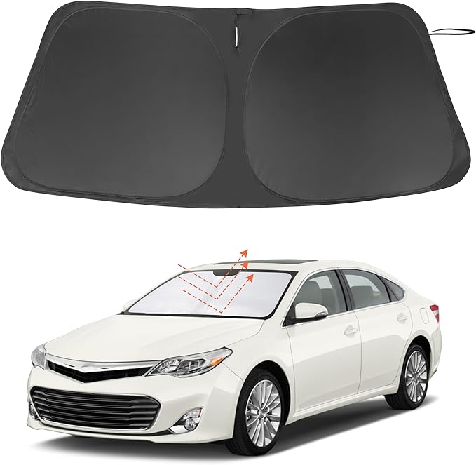 Windshield Sun Shade Custom Fit for 2013-2018 Toyota Avalon Accessories Foldable Sunshade Sun Blocker Protect Car from Sun Rays & Heat Damage Keep Car Cooler