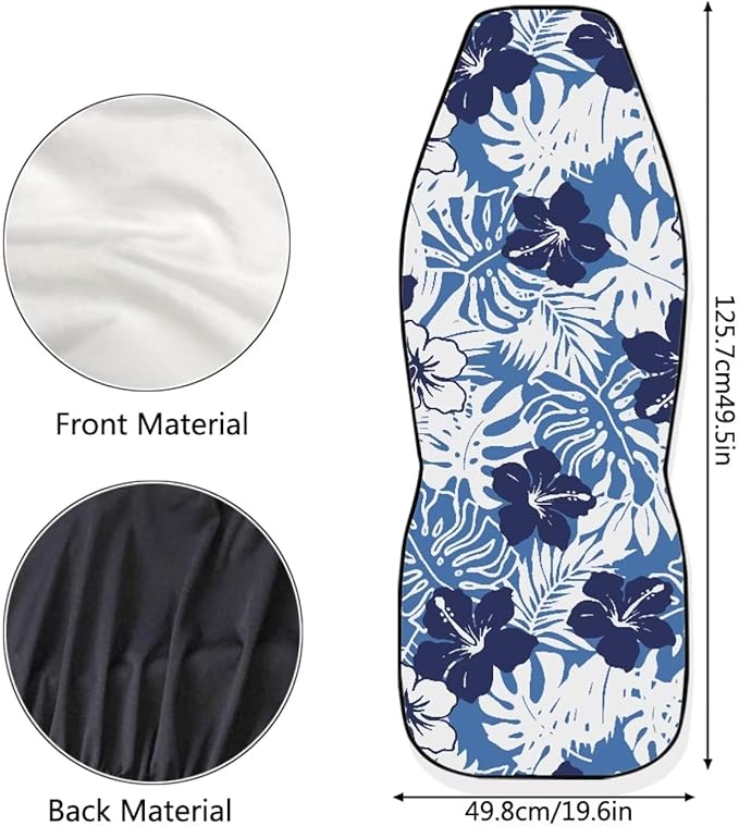 Car Seat Covers 2 Pcs Soft Comfortable Auto Front High Back Seat Protector Covers Automobile Interior Decor Accessories, Universal(Classic Tropical Flowers 59)