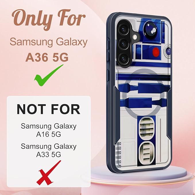for Samsung Galaxy A36 5G Phone Case - Compatible with MagSafe Women Girls Boys Cute Magnetic Protective Cover Cool Blue Unique Heavy Duty Shockproof Design for Samsung A36 5G Cases 6.7"