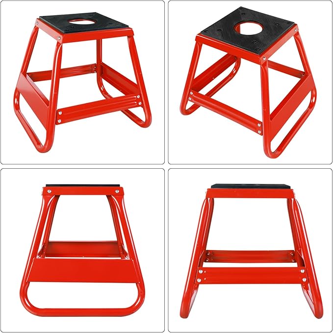 Big RED Motorcycle Stand Lift Dirt Bike Stand, 1000LBS Capacity Universal Detachable Maintenance Motorcycle Stand, Fit for Kawasaki Honda Yamaha