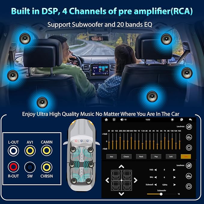 Single Din Car Radio Touchscreen (10.4" Rotatable) Compatible with Apple CarPlay [Wireless] Android Auto Car Stereo Bluetooth USB AUX SD Backup Camera