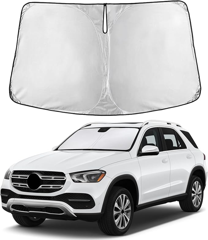 EcoNour Windshield Sunshade Compatible for Mercedes Benz GLA Class 2015-2018 2019 2020, Sun Visor for Front Windshield & Window Sun Shade Cover, UV Heat Blocker & Protector, Car Accessories