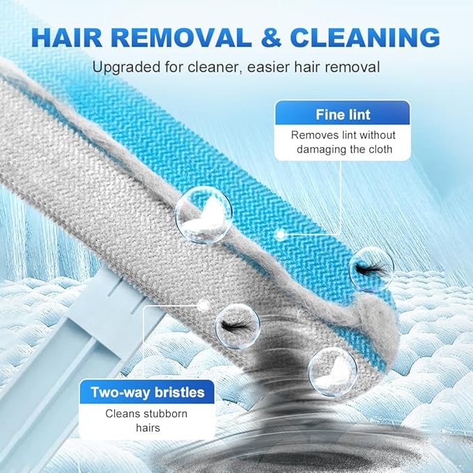 Moonboat Multifunctional Hair Removal Brush, Cleaner Pro Pet Hair, Cat Dog Hair Broom Lint Remover Scraper, Suitable for Carpet Rugs Bed Couch Curtains (A-2PCS)