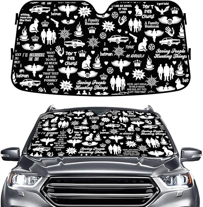 GENANY Windshield Sun Shade for Car SUV Truck (55x30 Inches), Sun Shade Windshield, Shades for Front Windows, Protector Blocks UV, Car Decor