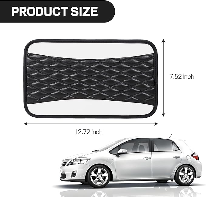 Car Center Console Cushion Pad, 12.72"×7.52" Leather Waterproof Auto Armrest Seat Box Protector, Car Center Console Cover, Universal Interior Decor Car Accessories for SUV Truck (White)