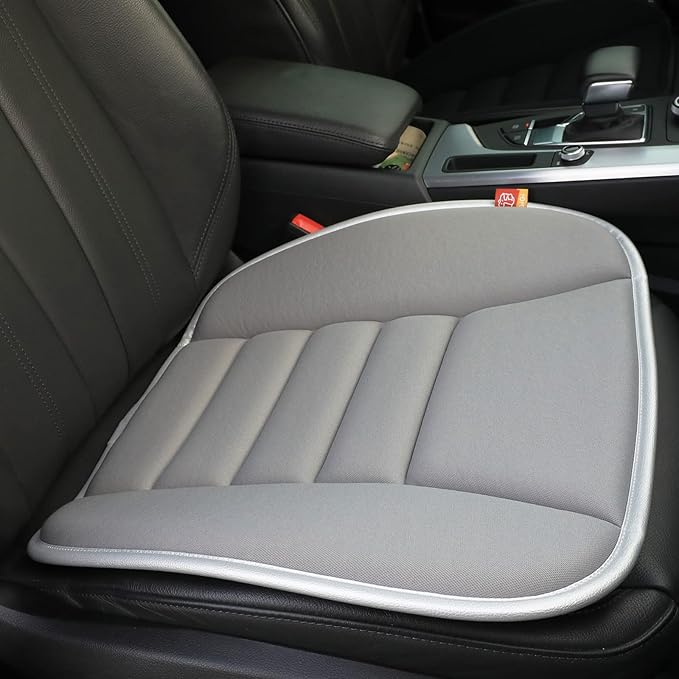 Car Seat Cushion Pad for Driving, Chair Cushion for Office/Truck with Memory Foam, Seat Cushion Comfortable and Durable, Gray