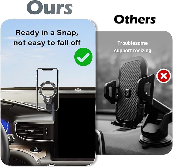 Car Phone Holder for 2019 2020 2021 2022 2023 2024 Ford Explorer Accessories Apply to 10.1 in Screen Fixed Clip Magnetic Cell Phone Mount 360 Degree Rotation with Dashboard Storage Tray
