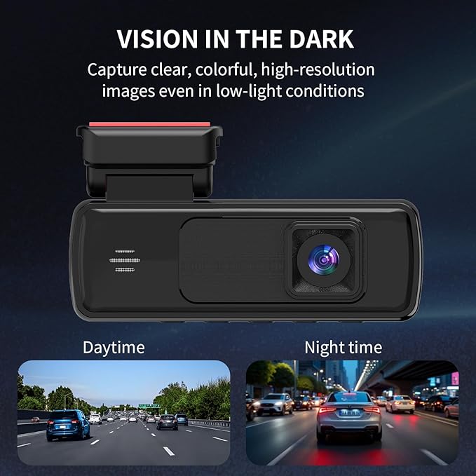 Front Dash Cam for Cars: 1080P Dash Camera Mini Front Dashcam with Car Camera 120° Wide Angle Super Night Vision 24 Hour Parking Monitor Loop Recording (Black)