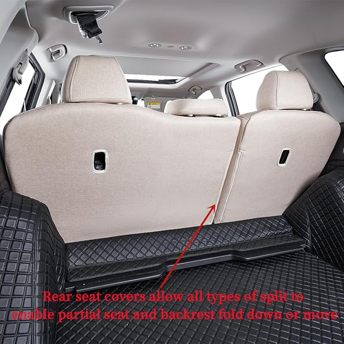 Coverdram Custom Seat Covers Compatible with Select Toyota RAV4 Hybrid 2016 2017 2018 Models (Beige,Full Set)