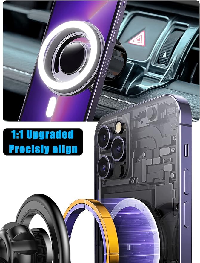 Phone Mount for Mag-Safe, Car Stand Holder, Only for (Toyota RAV4 2019 to 2024 Premium XLE, Adventure, TRD Off-Road, Limited, Hybrid XSE), Must with Adjustment Wheel, Otherwise Not Fit