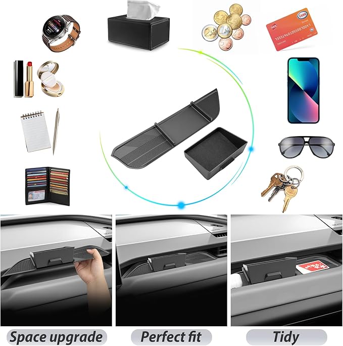 SKTU (3PCS 2026 RAV4 Center Console Organizer for 2026+ Toyota RAV4 (LE/SE/XLE Premium/Woodland/XSE/Limited) Console Tray & Co-Pilot Console Tray & ABS Drawer Storage Box 2026 RAV4 Accessories