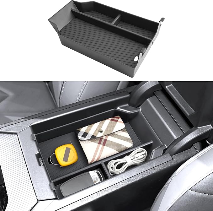 for 2025 2026 BMW X3 Center Console Organizer for BMW X3 G45 (30 xDrive/M50 xDrive), Durable ABS Plastic&Anti-Slip Rubber 2025 X3 Console Tray Insert for 2026 2025 BMW X3 Interior Accessories