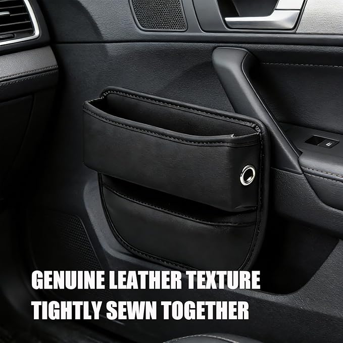 2 Pack Car Seat Gap Filler Organizer,Premium Leather Console Organizer Interior Accessories for Phone,Sunglasses,Keys, and Small Items, Universal Fit for Car, SUV and Truck