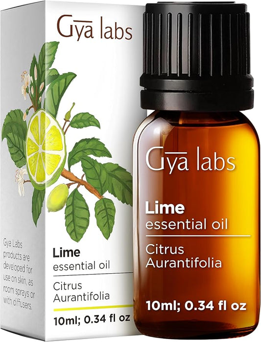 100% Pure Lime Essential Oil - 0.34 Fl Oz - Lime Oil for Hair, Skin, Diffuser, Aromatherapy & DIY Candle Making Scent