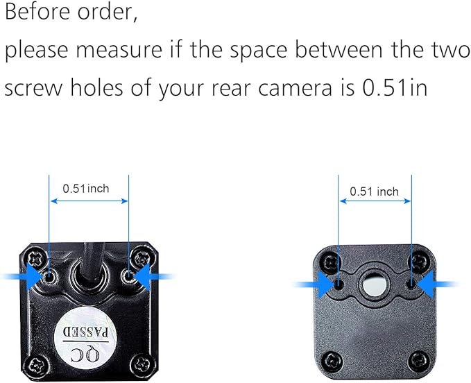 Pixelman Universal Car Rear View Camera License Plate Bracket, Upgraded Full Stainless Steel Backup Camera Mount, Dash Cam Mirror Accessory, Only Installation Holder