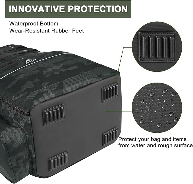 MATEIN Fishing Backpack, Water Resistant Tackle Storage Bag with Rod Holders & Cooler, Fishing Gifts for Men