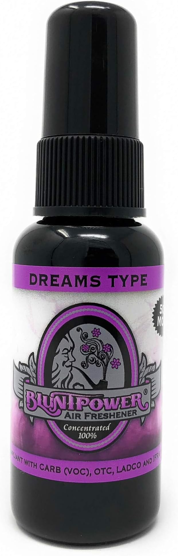 BluntPower (Dreams, 1 Pack) Concentrated Air Freshener for Room and Car Spray - Oil-Based Diffuser Spray Bottle - Long-Lasting Bathroom Spray, Car Freshener, & Odor Eliminator Spray