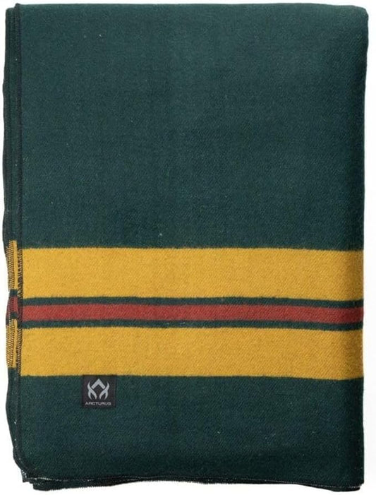 Arcturus Rainier Wool Blanket - Warm, Heavy, Washable, Bed Blanket | Great for Home & Camping (Fort Lava Canyon, King)