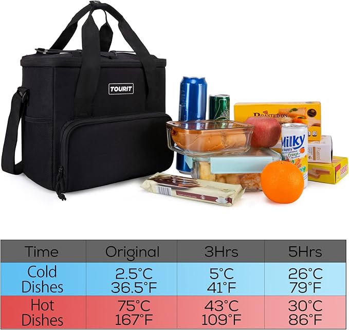 TOURIT Small Soft Cooler Bag Insulated, 24/35/46-Can Lunch Cooler Bag, Ice Chest, 14.6/24/32L Leakproof & Portable Coolers for Picnic, Beach, Camping, Work, Travel, Trip