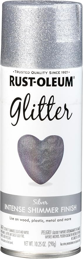 Rust-Oleum 267734 Spray Paint, Each, Silver Glitter