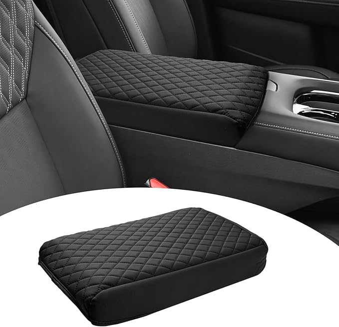 Shademax Custom for 2026 2025 Murano Center Console Cover Armrest Cover for Nissan Murano Accessories 2025 Arm Rest Cushion Pad Leather Middle Console Cover Armrest Seat Box Protector Anti-Scratch