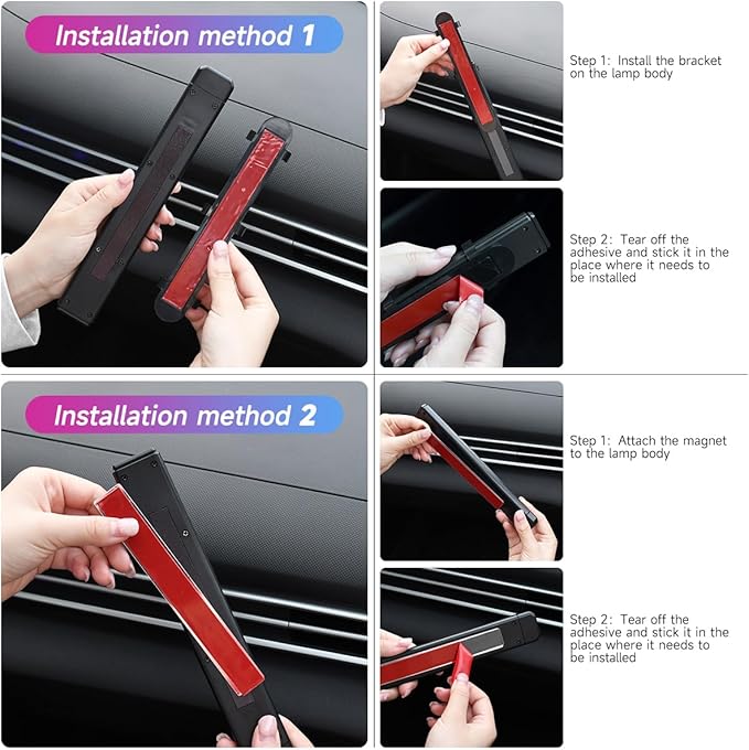 Car Led Lights Interior Wireless with Remote RGB Sound Control, USB Charge & Atmosphere Lights, Ambient Neon Accent Starry Lighting Kits, Wireless Interior Car Lights (2)